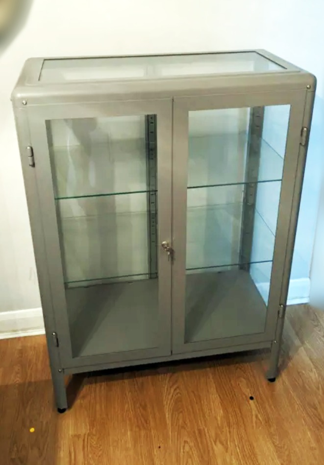 (Set 1) IKEA Fabrikor Glass Display Grey Color, Mint