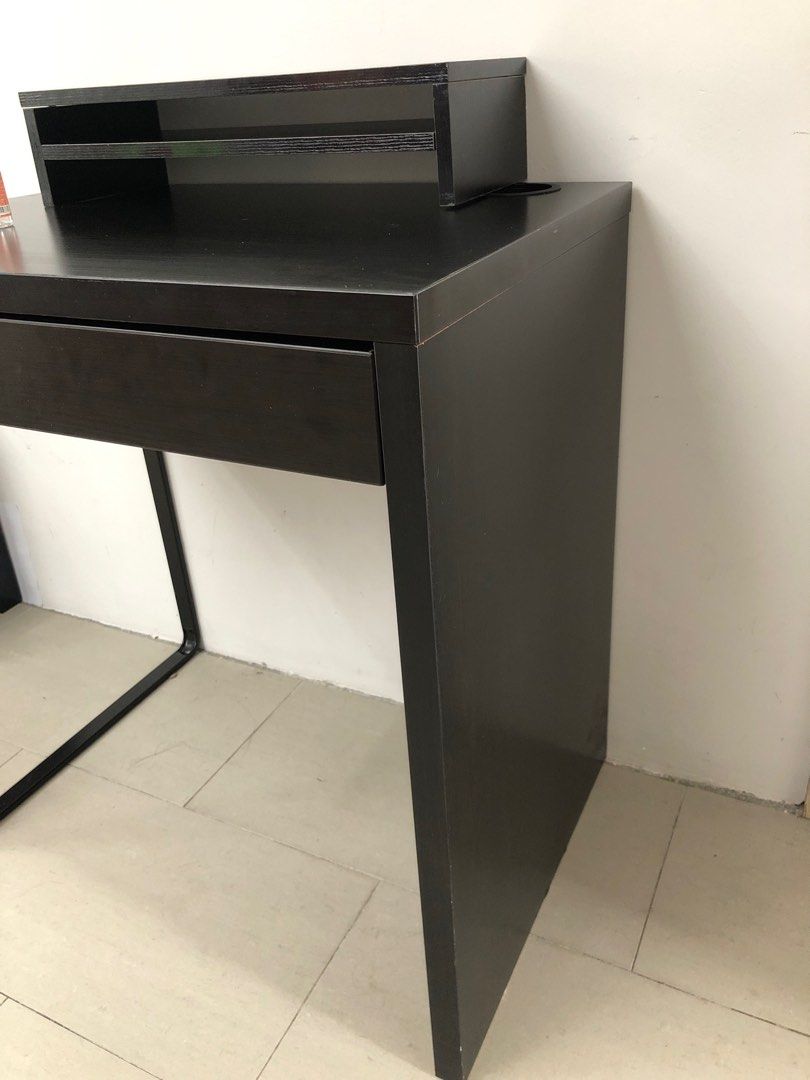 IKEA Micke desk 73 x 50cm with free monitor riser, Furniture & Home