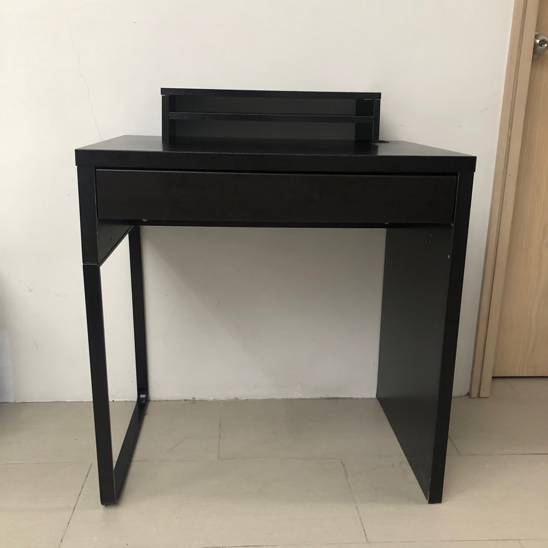 IKEA Micke desk 73 x 50cm with free monitor riser, Furniture & Home
