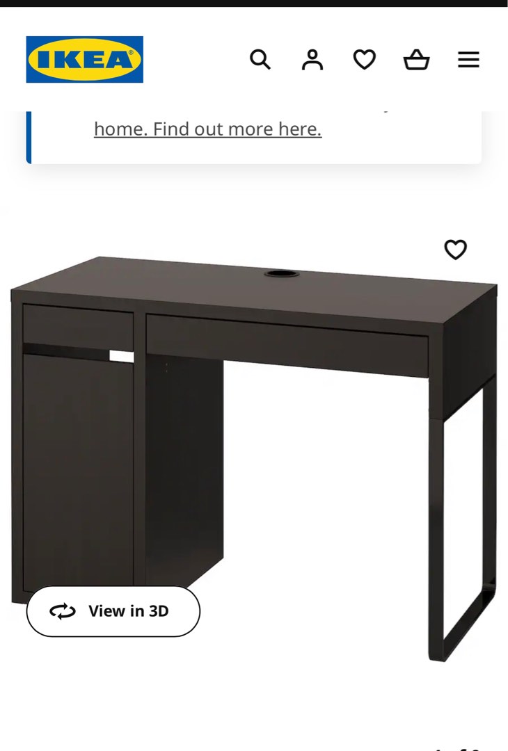 IKEA Micke Desk & Study chair, Furniture & Home Living, Furniture, Tables & Sets on Carousell