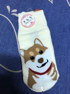 Japan shiba cute dog cream socks