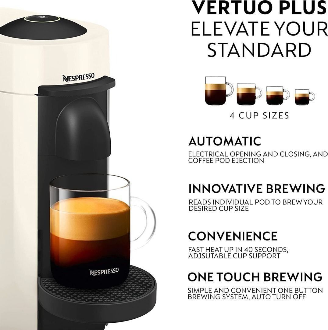 Magimix Vertuo Plus Aeroccino Nespresso Coffee Machine Silver