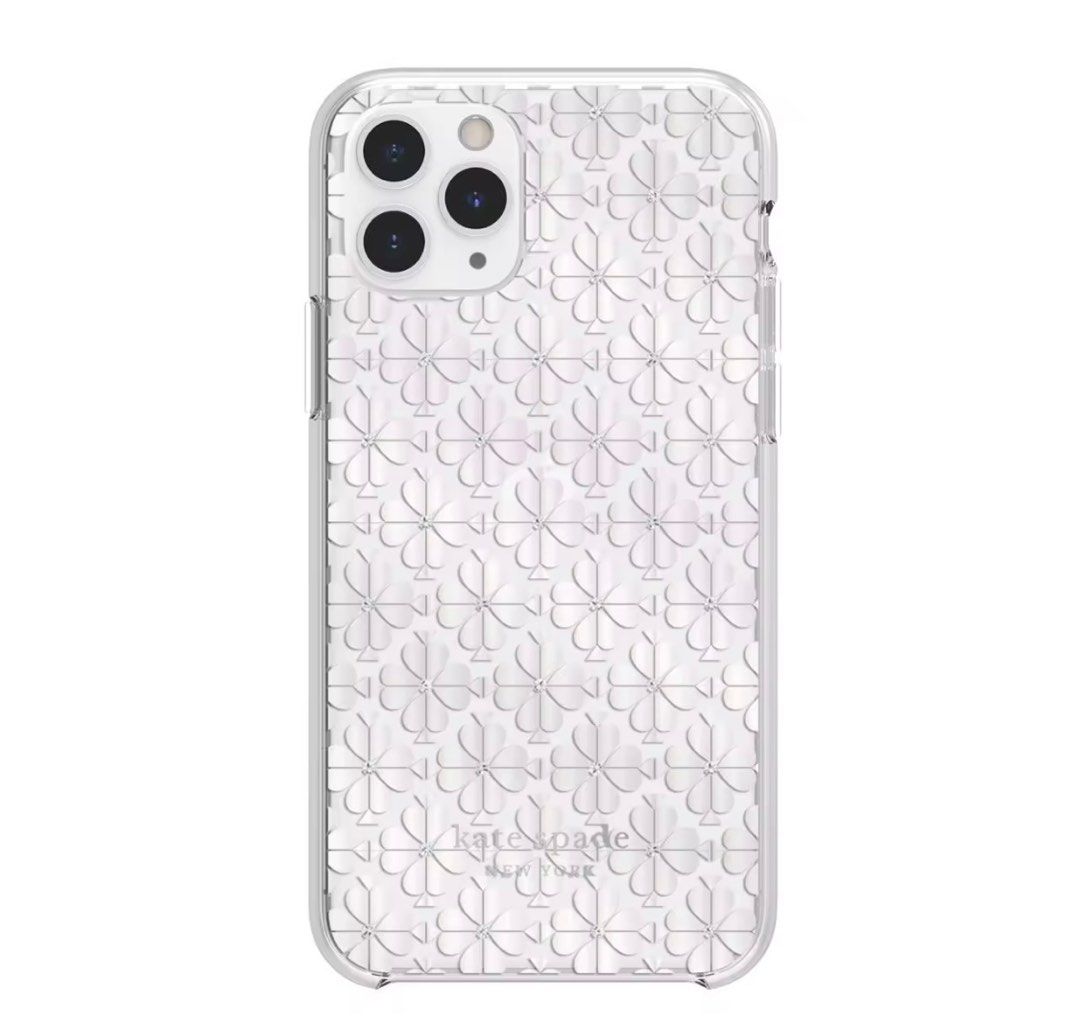Kate Spade iPhone 11 Pro SpadeFlower White Pearl Gem Mobile Phones Gadgets Mobile Gadget Accessories Cases Sleeves on Carousell
