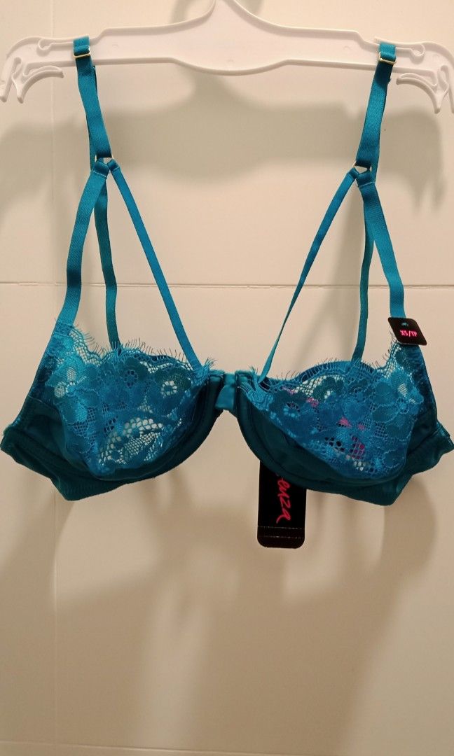 La SENZA Teal Blue Satin BraSize 34C