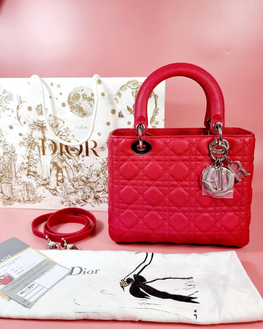 Caviar Lady Dior Medium SHW, Luxury, Bags & Wallets on Carousell