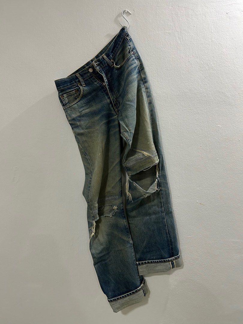 Levis 502 Selvedge W29 L34 Men s Fashion Bottoms Jeans on