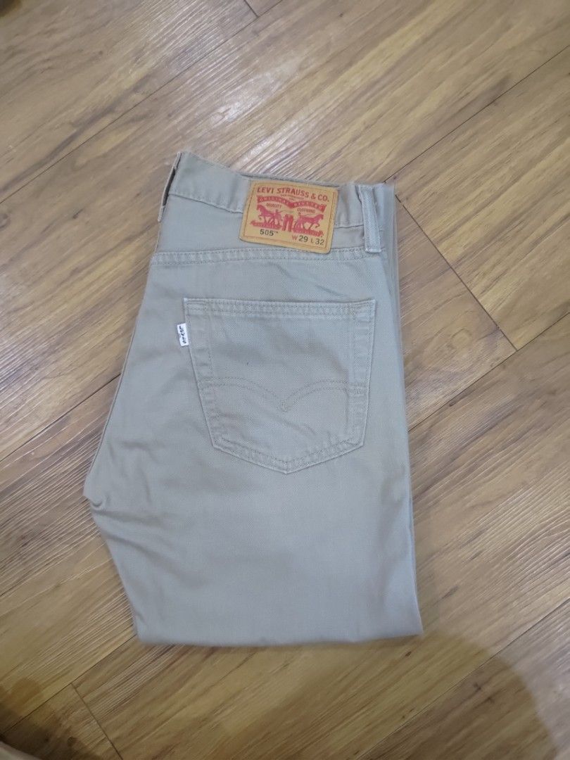 Levis 505 khaki discount