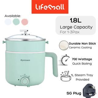 Multi-Function Electric Rice & All In One Pot Cooker, Fryer,Non Stick  1.8L-Green