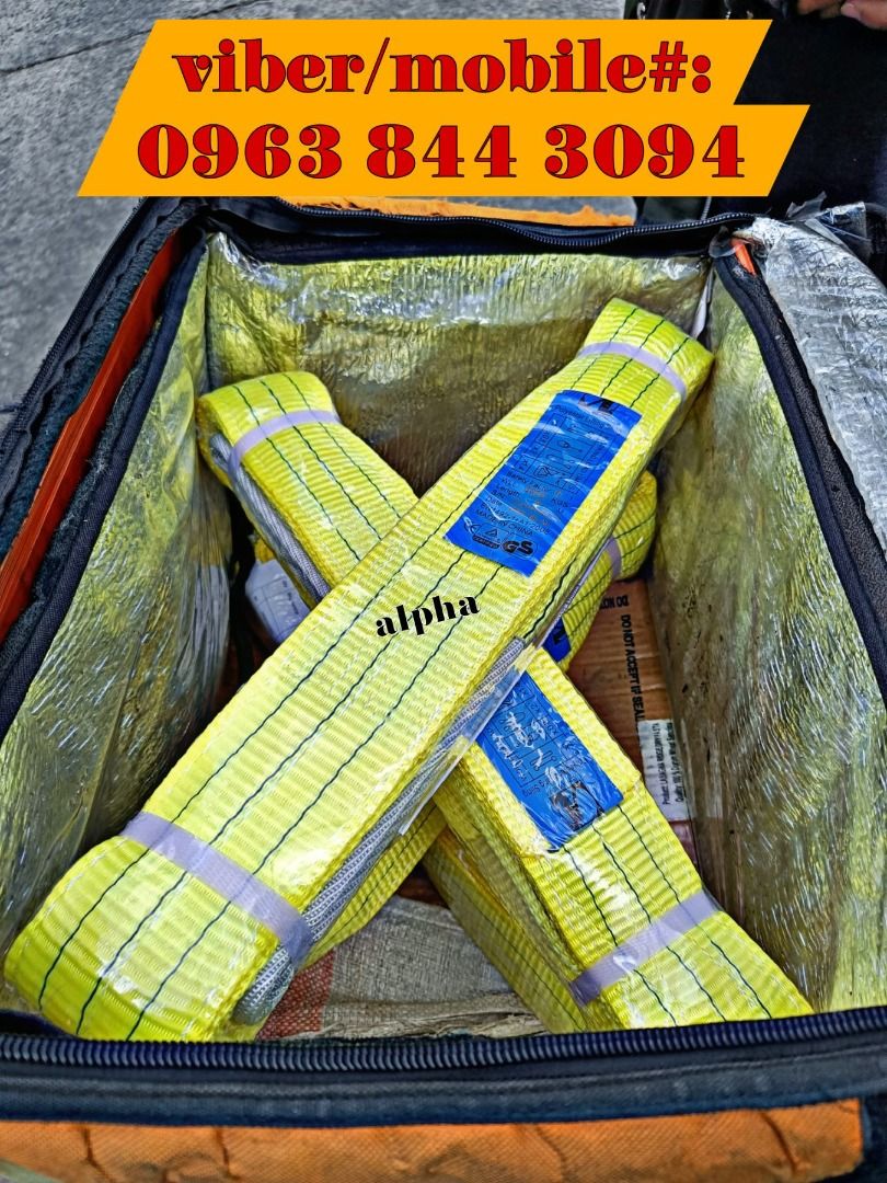 LIFTING BELT HEAVY DUTY - POLYESTER WEBBING SLING BELT (Category: Construction & Building Materials) located in Quezon City. Submitted by Kaithy20 (Listing ID 1242379464, Image 1). Description: 09638443094 HEAVY DUTY POLYESTER SLING BELT DOUBLE PLY CONDITION: BRAND NEW BRAND: POWER ORIGIN: KOREA NOTE: ~ AVAILABLE FOR PICK UP AND DELIVERY ~ DISCOUNT MAY DEPENDS ON QUANTITY ~ CAPACITY DEPENDS ON COLOR * VIOLET - 1TON CAPACITY * GREEN - 2TONS CAPACI