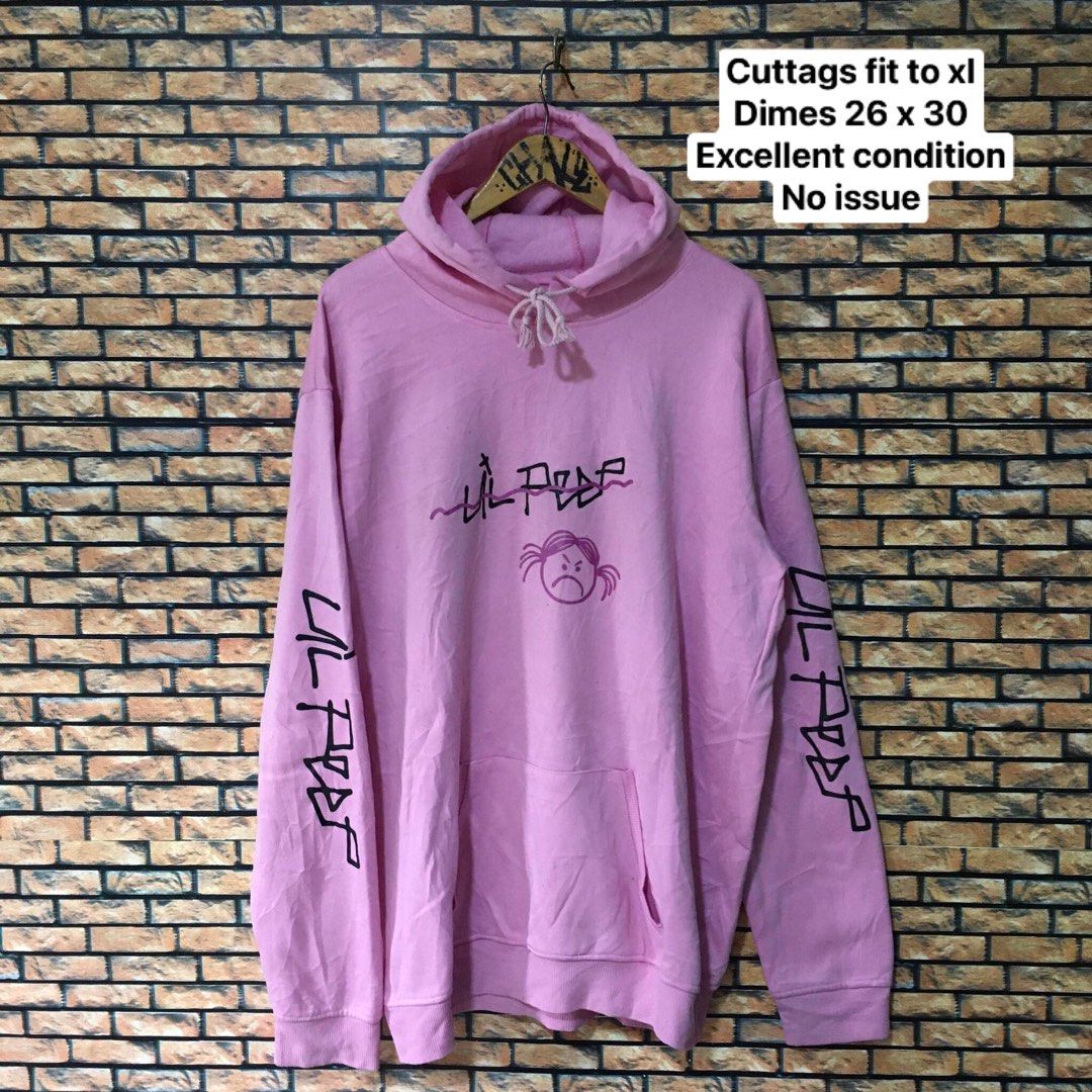 Lil peep hoodie pink hot sale