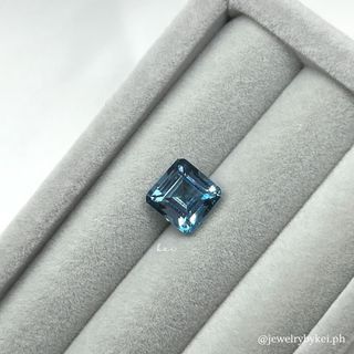 London Blue Topaz Asscher Natural Gemstone