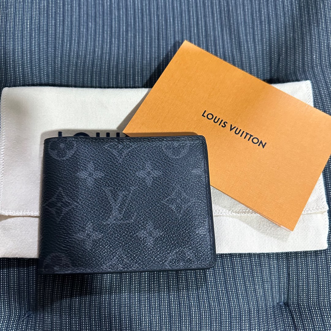 Louis Vuitton Sold Out Denim Blue Multiple Wallet Slender Leather