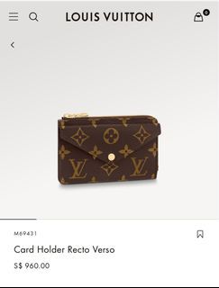 Louis Vuitton Monogram Empreinte Card Holder Recto Verso, Navy