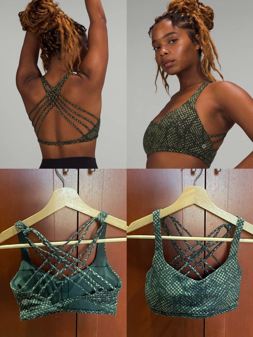 Lululemon Wild Light Support, A/b Cup In Reptilia Jacquard Rainforest Green  Rosemary Green