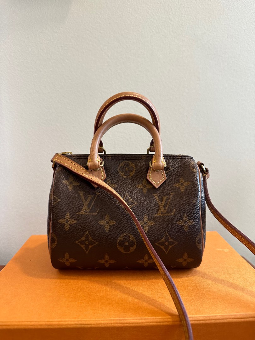 LV Louis Vuitton Nano Speedy Classic Pillow Bag Women's Leather Bag