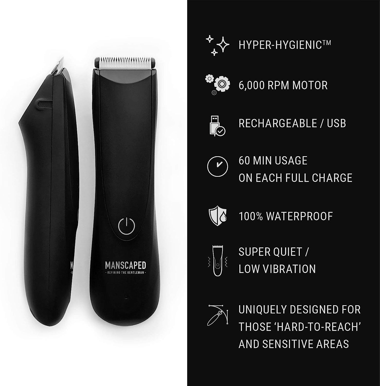 MANSCAPED Perfect Package 2.0 Kit Contains The Lawn Mower 2.0 Electric Groin Hair Trimmer Ball Deodorant Body Wash Performance Spray on Body
