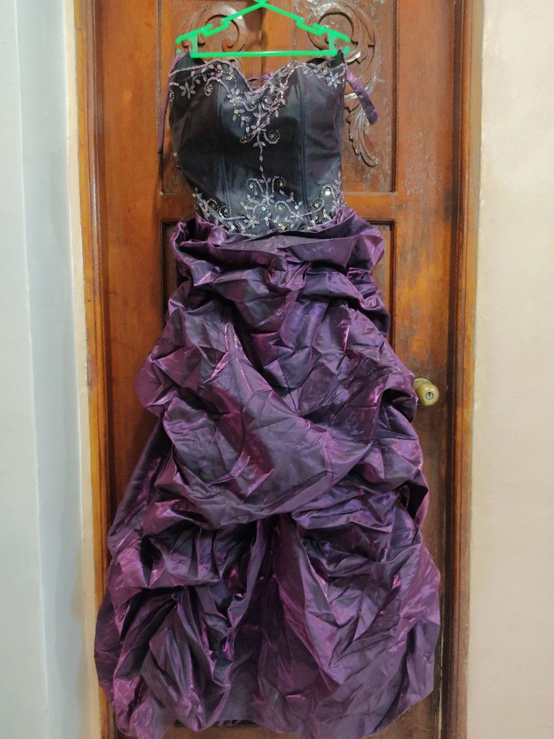 Masquerade Ball Gown, Prom Night Gown SET with FREE gloves, bag, & mask