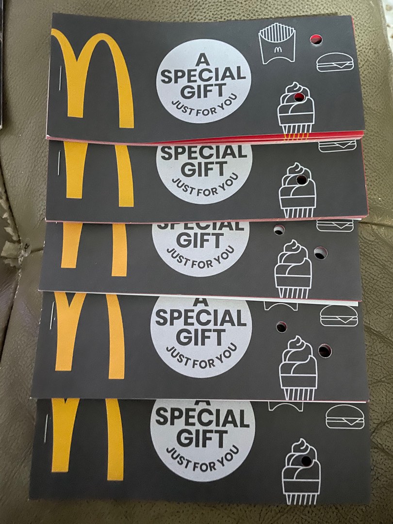 McDonald gift voucher, Tickets & Vouchers, Vouchers on Carousell