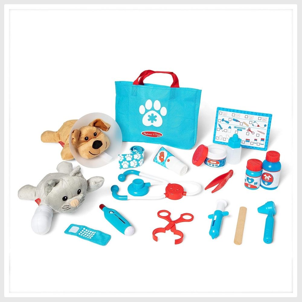 Melissa Doug Examine Treat Pet Vet Play Set Animal People