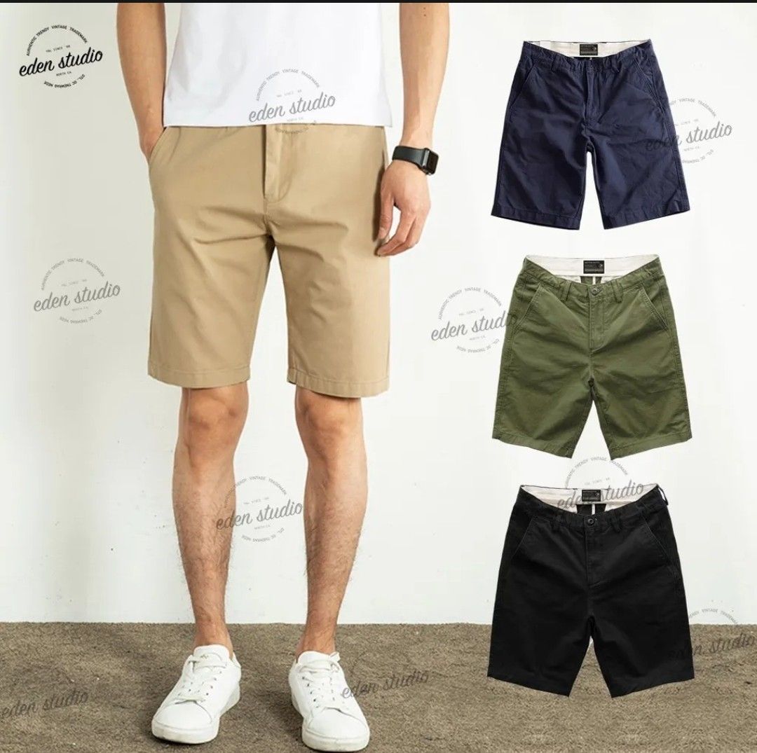 Men High Waist Casual Short Pants, Men's Fashion, Bottoms, Shorts