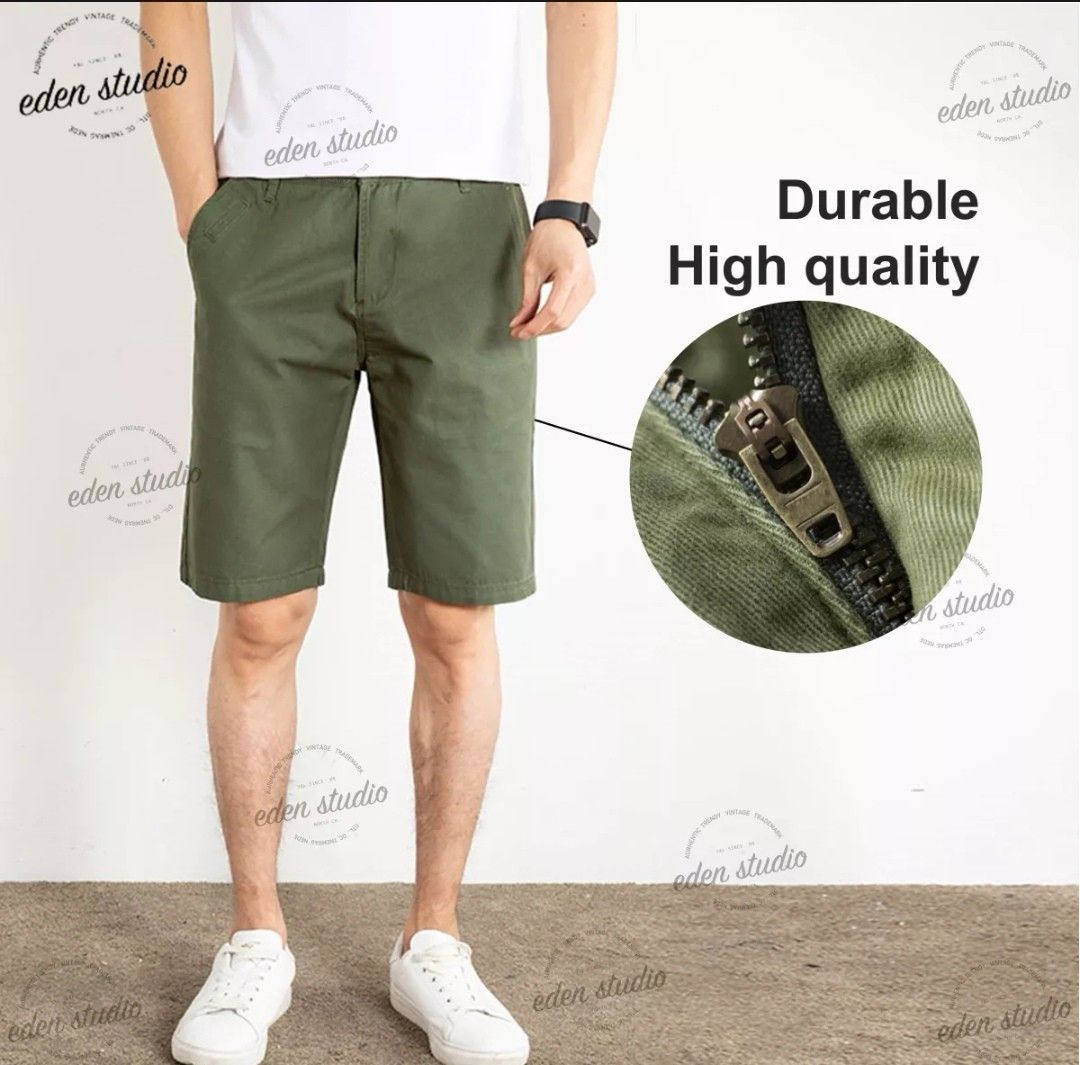 Men High Waist Casual Short Pants, Men's Fashion, Bottoms, Shorts