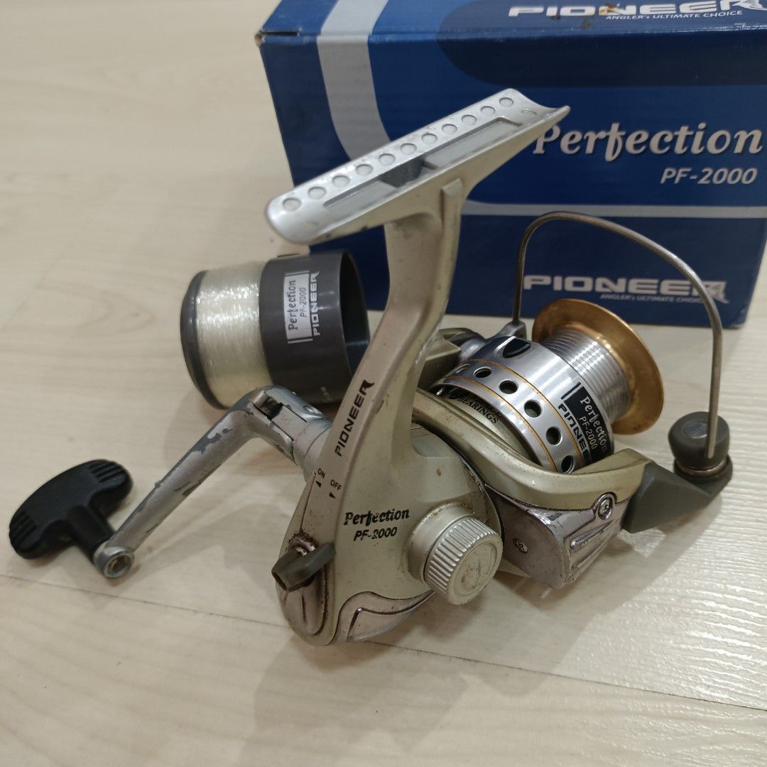 Mesin Pancing Kekili Pioneer Perfection PF-2000 Spinning Fishing Reel With  Extra Spool, Sports Equipment, Fishing on Carousell