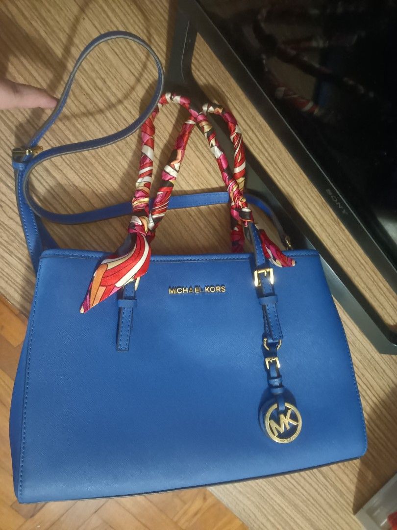 Cobalt blue clearance michael kors purse