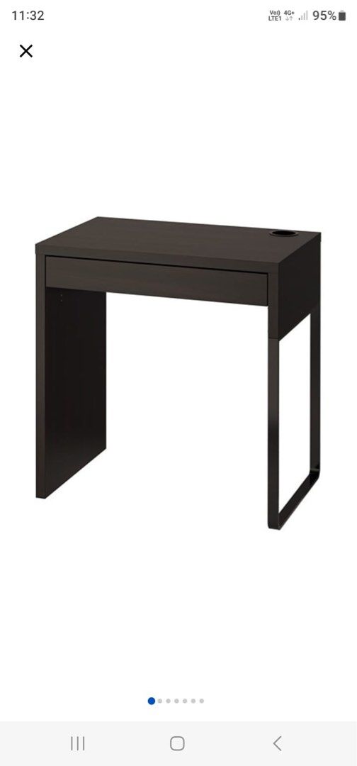 Ikea study on sale table black