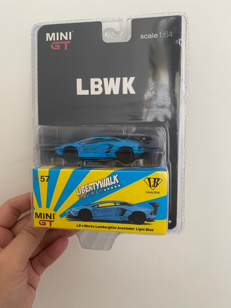 【レア】MINIGT 57 LBWK Aventador Light Blue MINI GT #57 LB WORKS LAMBORGHINI AVENTADOR LIGHT BLUE RHD