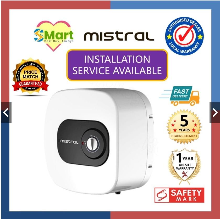 Mistral 15L/30L Storage Water Heater [MSWH15/MSWH30] *Price Match  Gaurentee*, TV u0026 Home Appliances, Water Heater u0026 Instant Showers on  Carousell