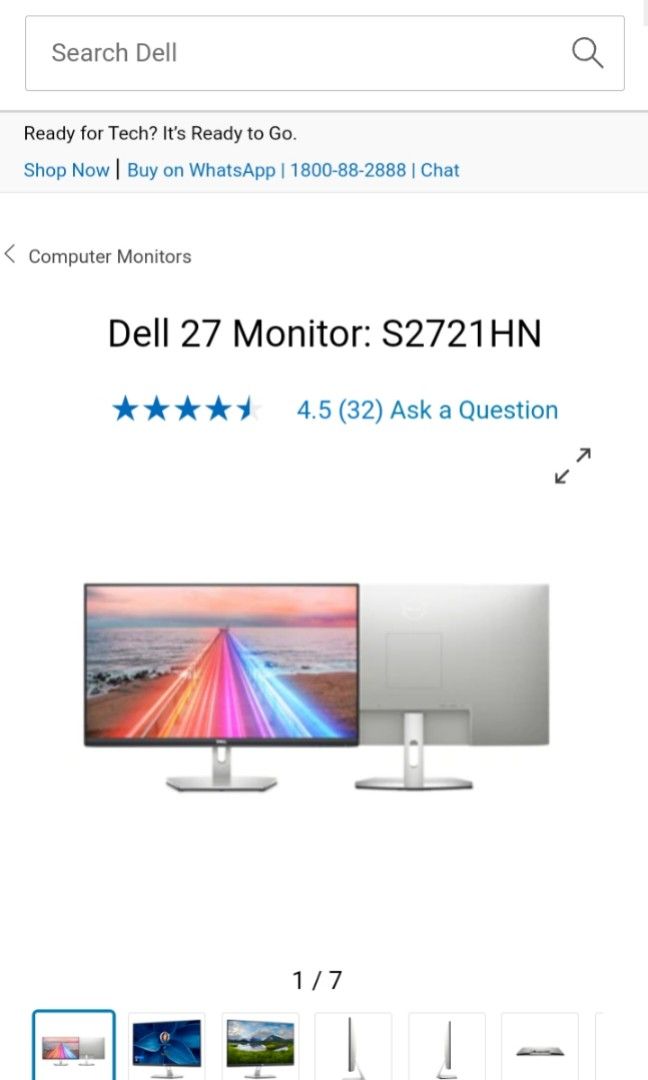 Dell 27 FHD Monitor: S2721HN