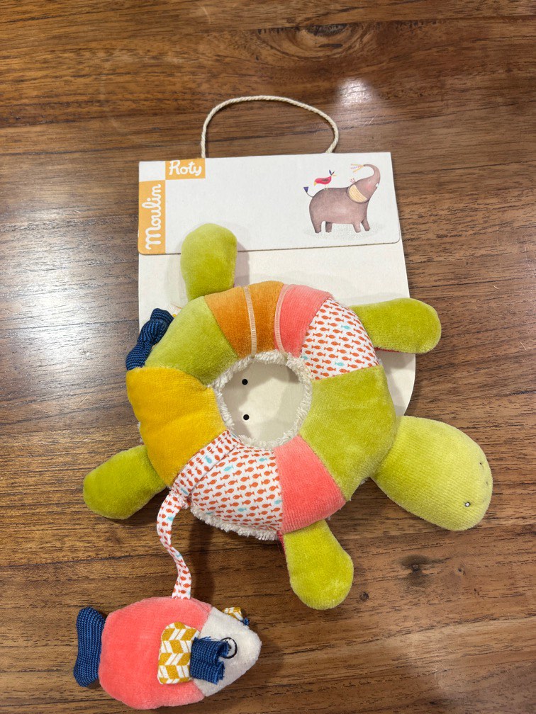 Moulin Roty Turtle & Fish Soother Rattler, Babies & Kids, Infant ...