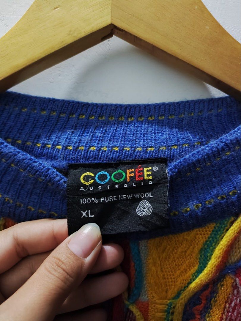 Multicolored Sweater Coogi Look a Like Fesyen Wanita Pakaian