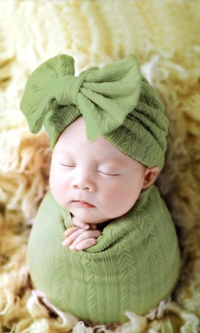 Newborn Baby Blanket Headband Hat Photography Prop Kain balut