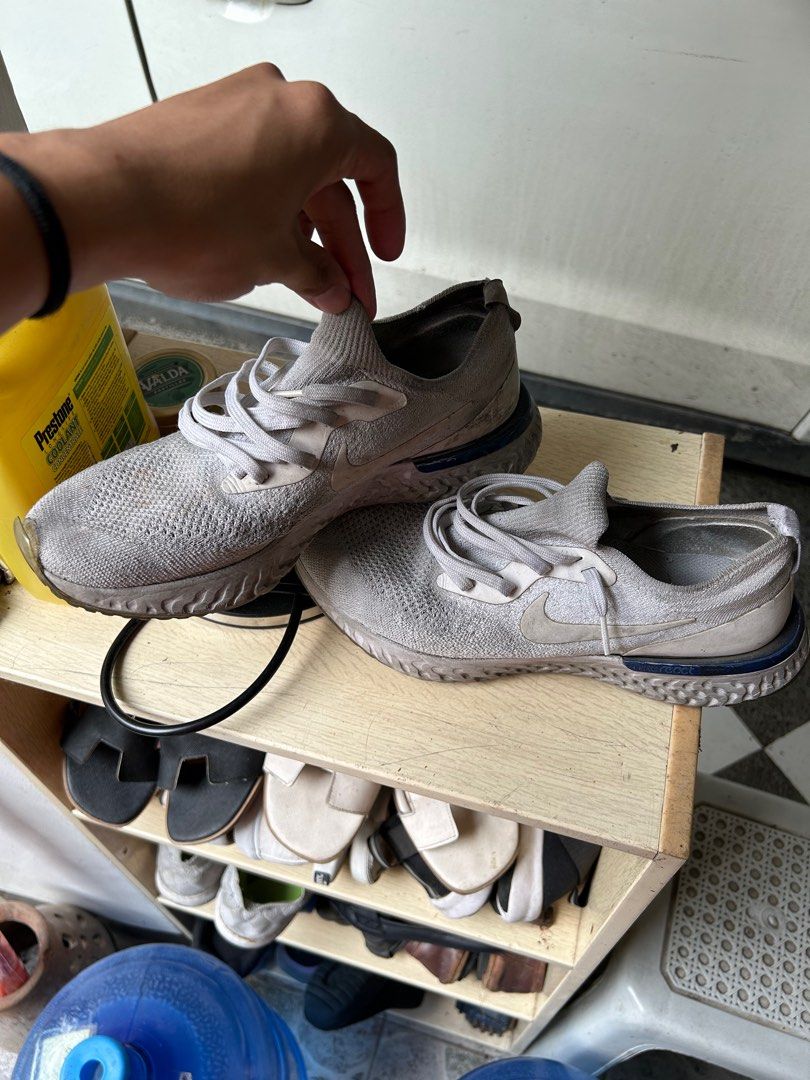Nike Epic React (Category: Sneakers) located in Taguig. Submitted by pre.loooved.co (Listing ID 1242344706, Image 3). Description: Condition: 7/10 Needs cleaning/washing Issues: Needs to glue the tip part of the shoe RFS: decluttering Meet ups at BGC/Makati during weekdays, Cainta, Antipolo during weekends Delivery will be shouldered by the buyer PM if you need to see more pictures of the item! .