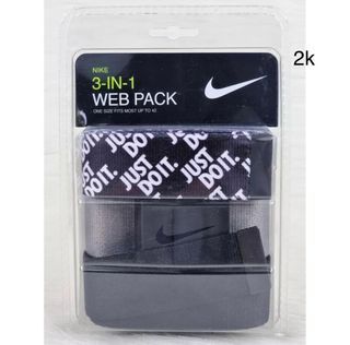 Nike Golf 20113 W10 3 in 1 Web Pack Interchangeable Belt Strap Men’s Belt