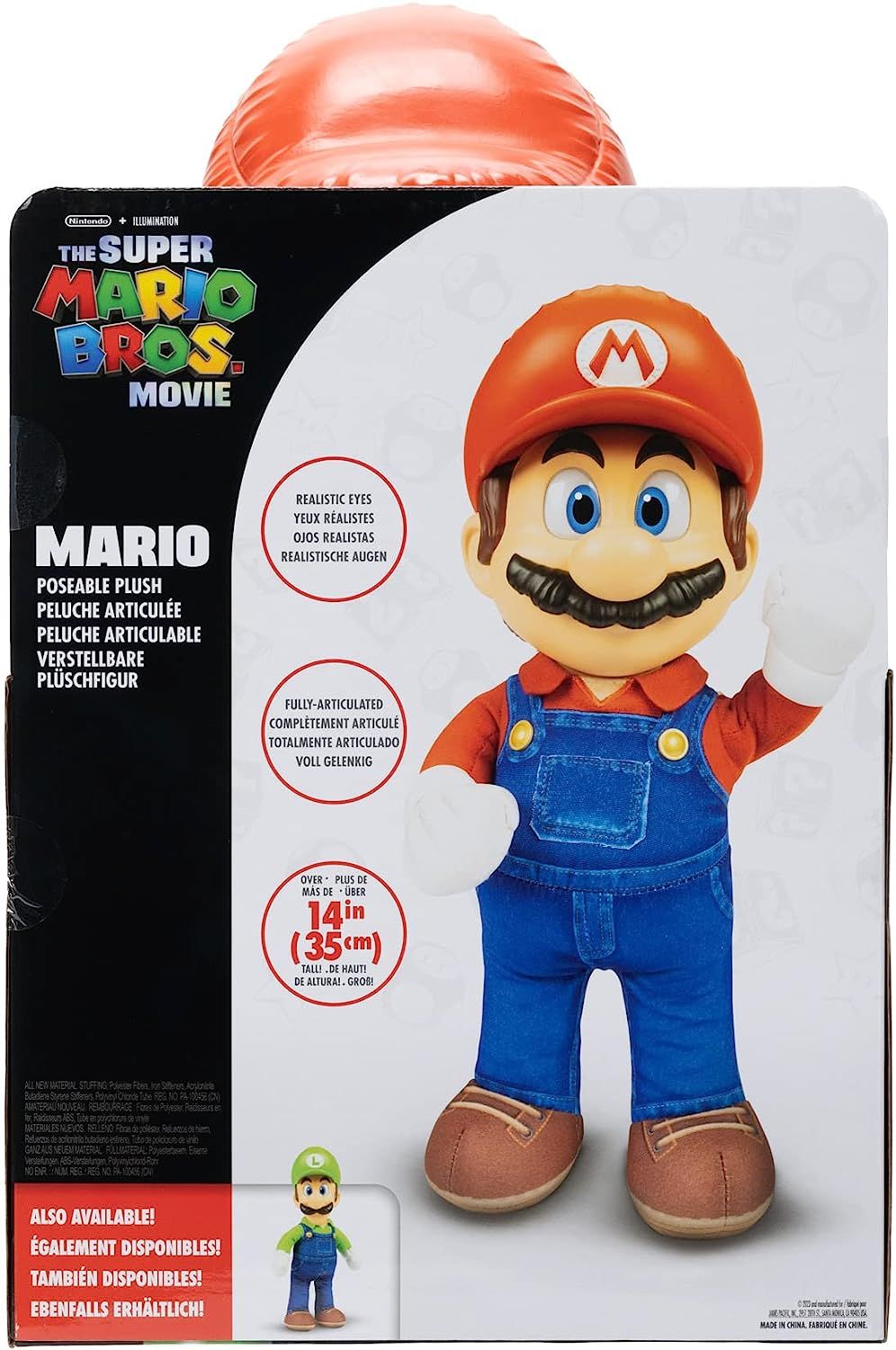Nintendo Super Mario Movie Roto Plush Mario 30 cm, Hobbies & Toys, Toys ...