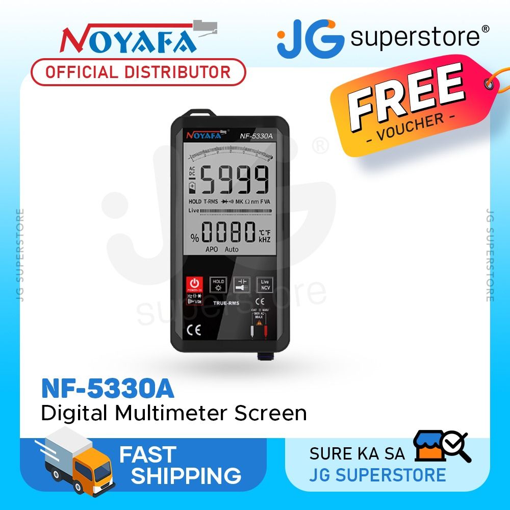 Noyafa NF-5330C / NF-5330A Digital Multimeter Touch Screen Automatic DC ...