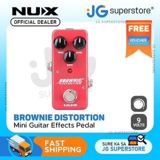 NUX Brownie Distortion Mini Guitar Effects Pedal with Classic British Rock Tone, Volume / Gain Control (NDS-2) | JG Superstore