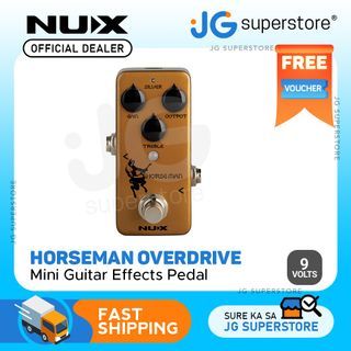 NUX Horseman Overdrive Mini Guitar Effects Pedal with Treble / Gain / Output Controls, Natural Distortion (NOD-1) | JG Superstore