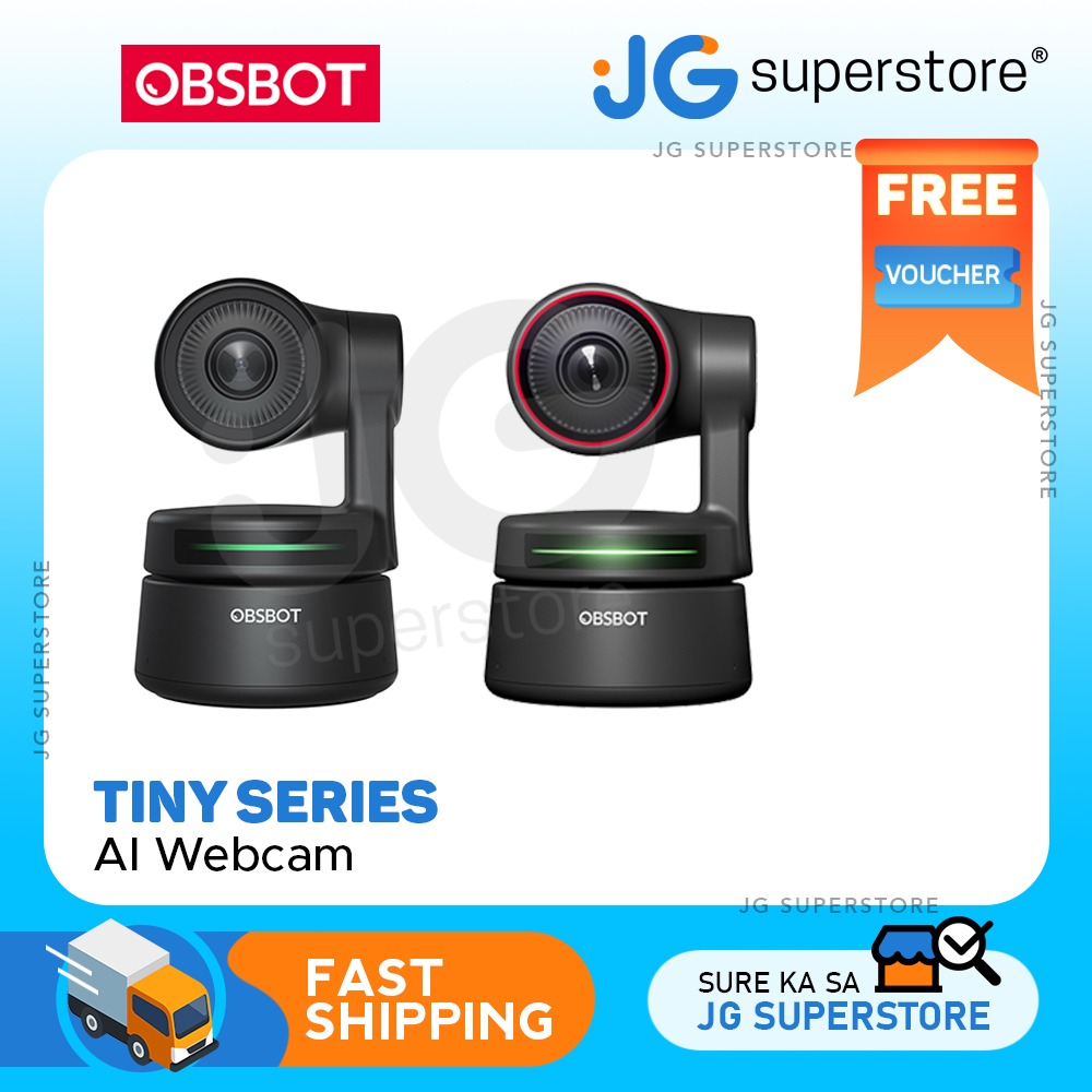 Obsbot Tiny 1080P/4K AI Powered PTZ Webcam with Built-in ...