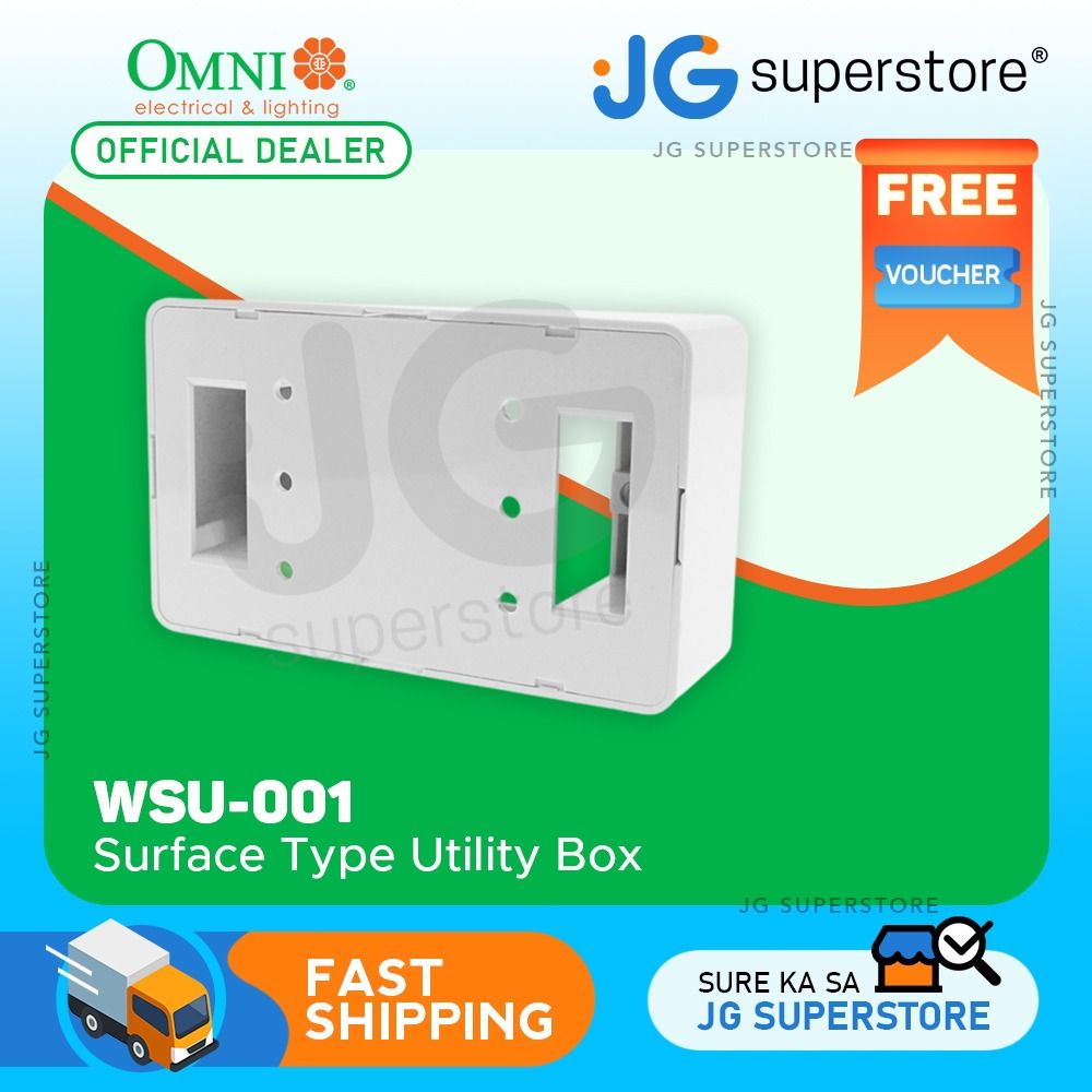 OMNI PVC Surface Type Utility Box with Mounting Screws for Electrical ...