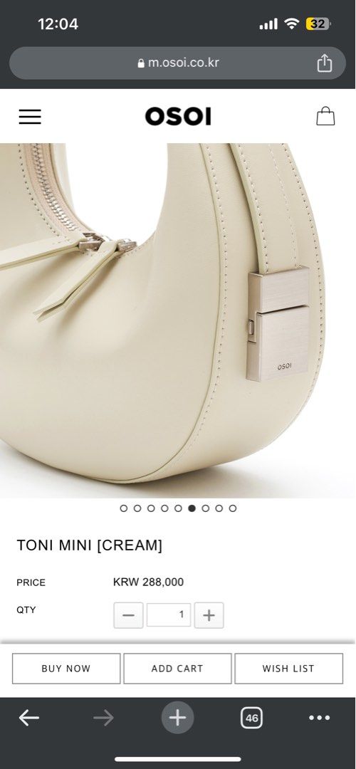 OSOI Toni Mini Cream, Luxury, Bags  Wallets on Carousell