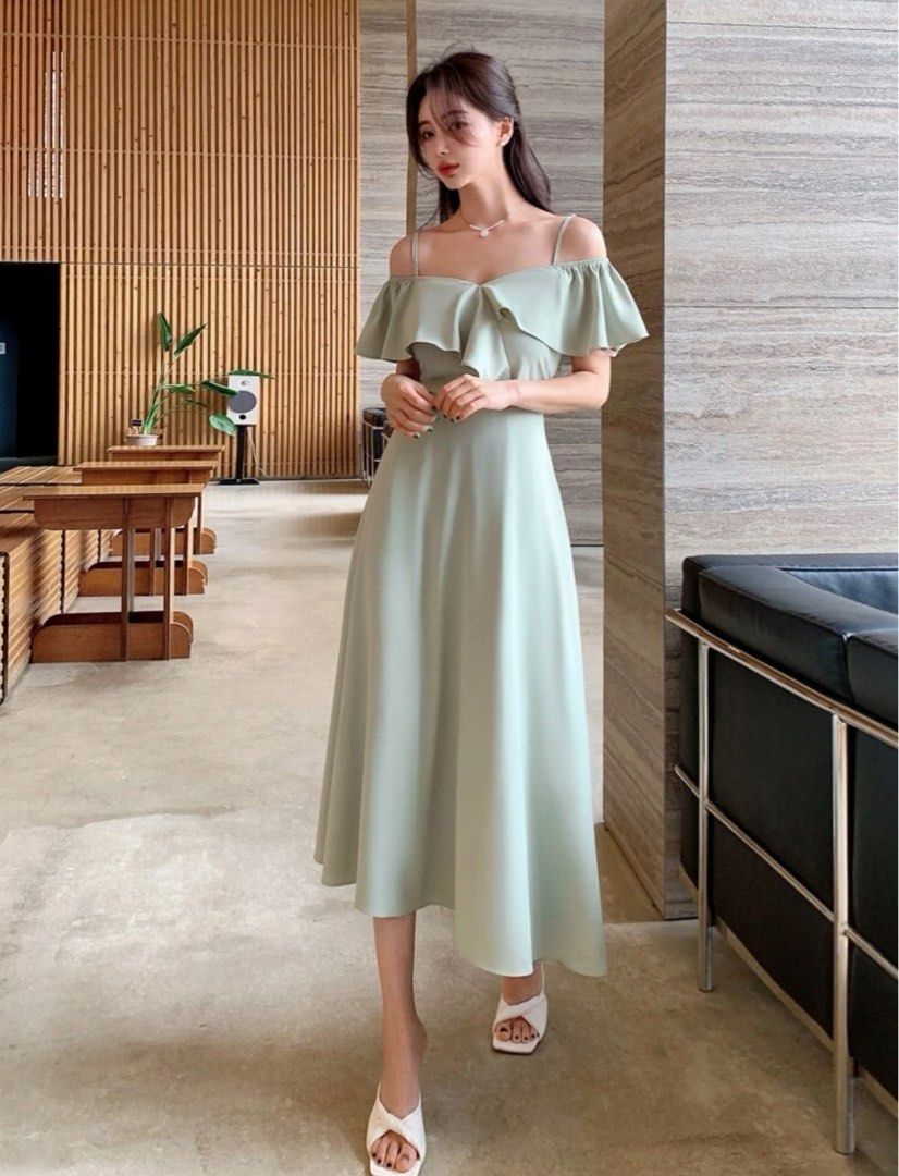 Off shoulder flare dress clearance
