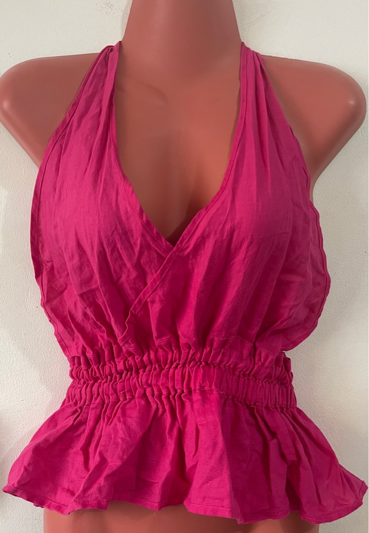 Pink halter top on Carousell