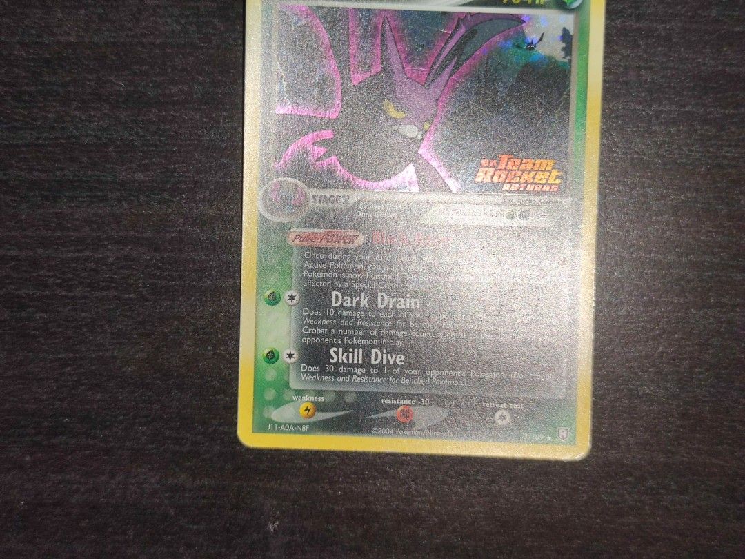 Pokemon Dark Crobat 3/109 Reverse Holo