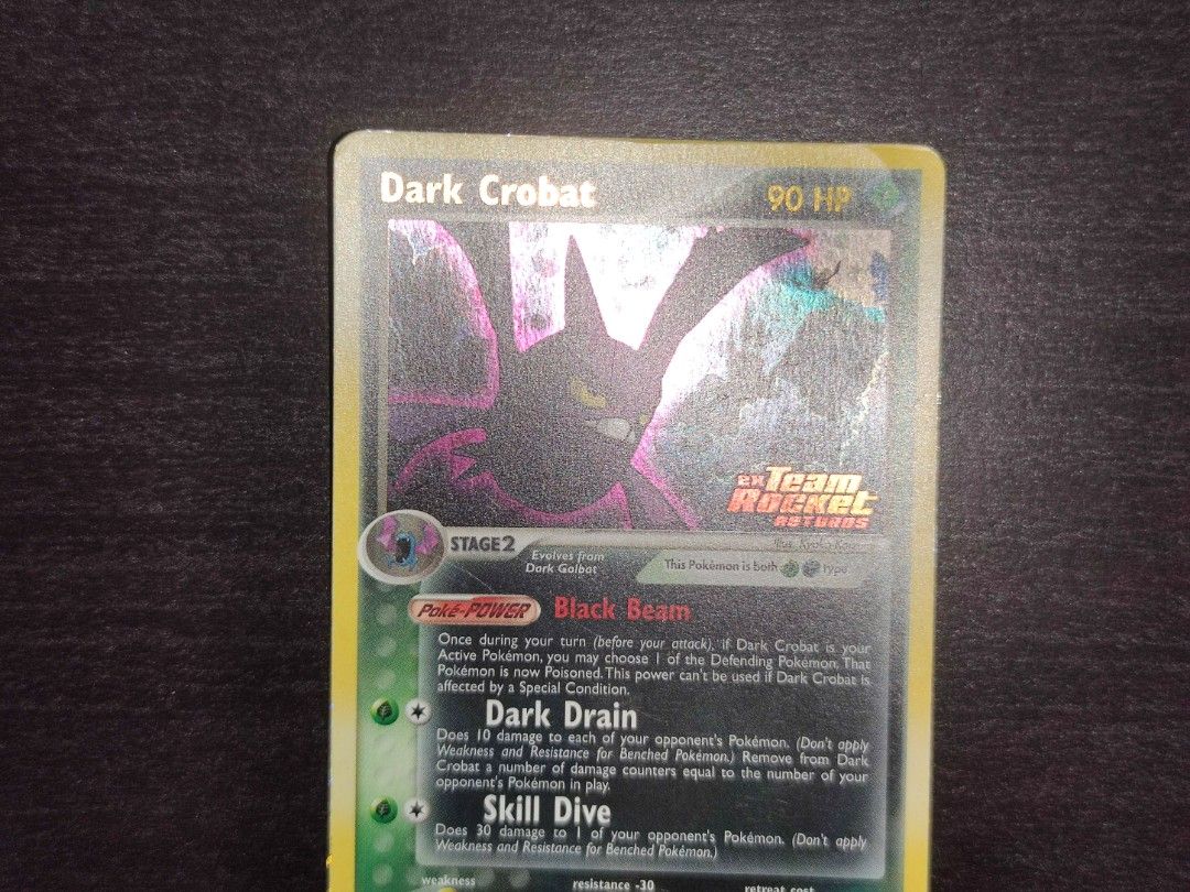 Pokemon Dark Crobat 3/109 Reverse Holo