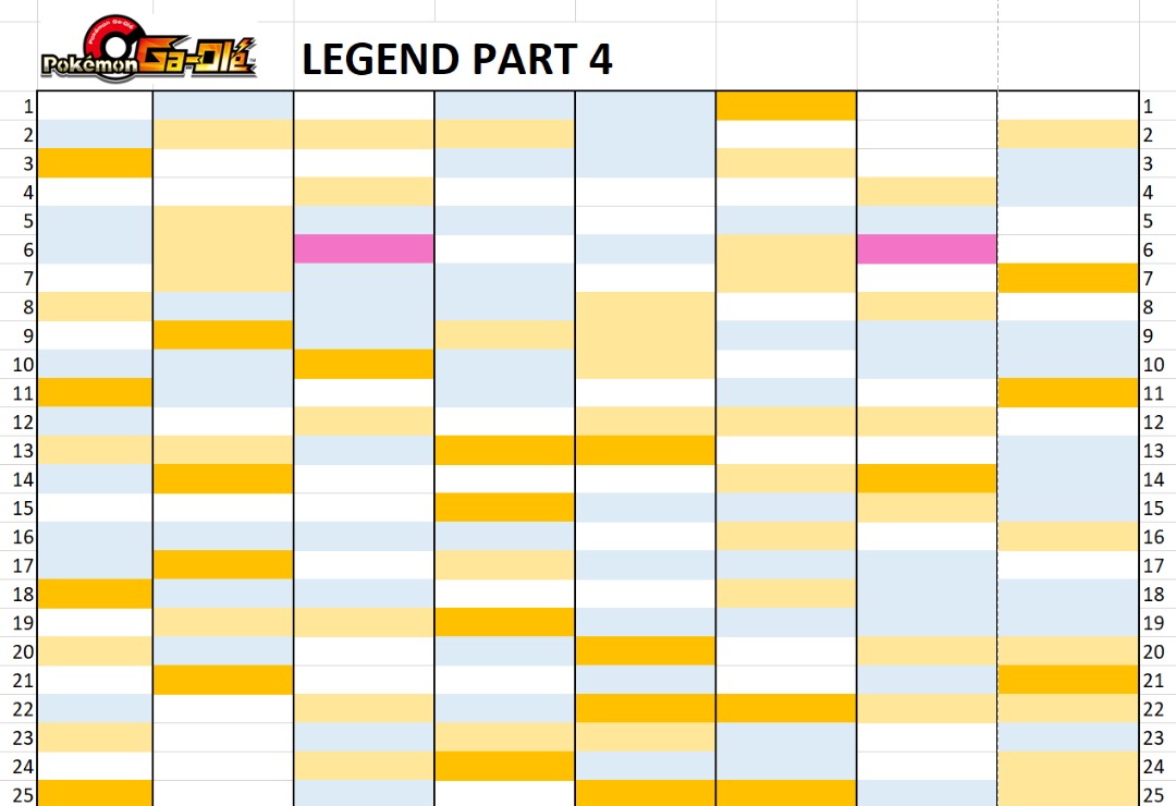 NEW* Rush 1 and Legend Part 4/3/2 Pokemon Gaole Sequence List