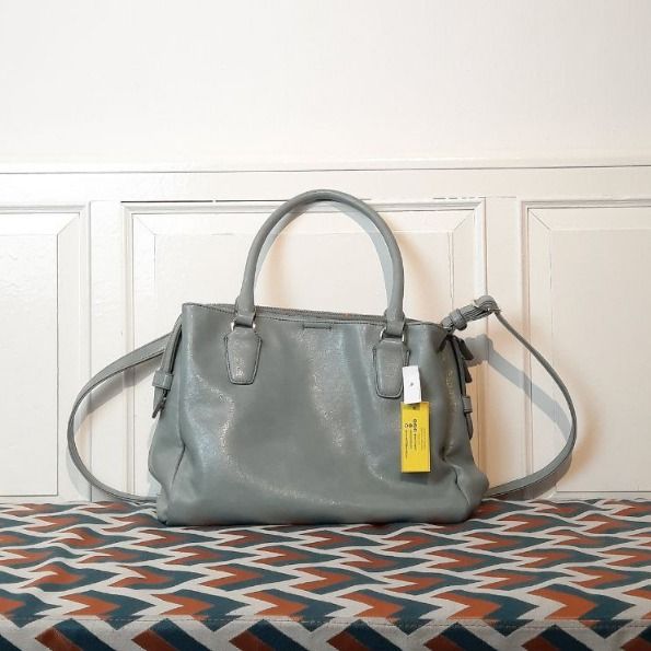 PRELOVED ART BERG LIGHT TURQUOISE BLUE SATCHEL BAG LARGE CAPACITY