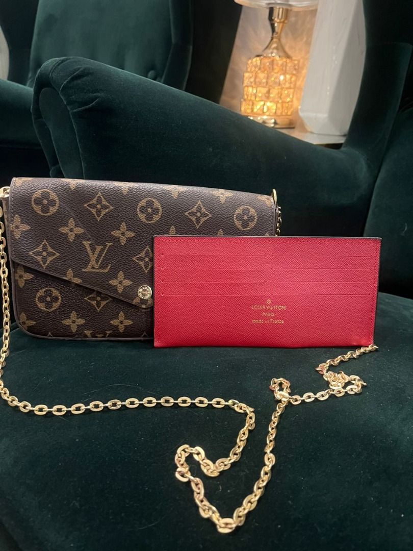 Louis Vuitton Monogram Canvas Felicie Chain Wallet M61276 : :  Bags, Wallets and Luggage